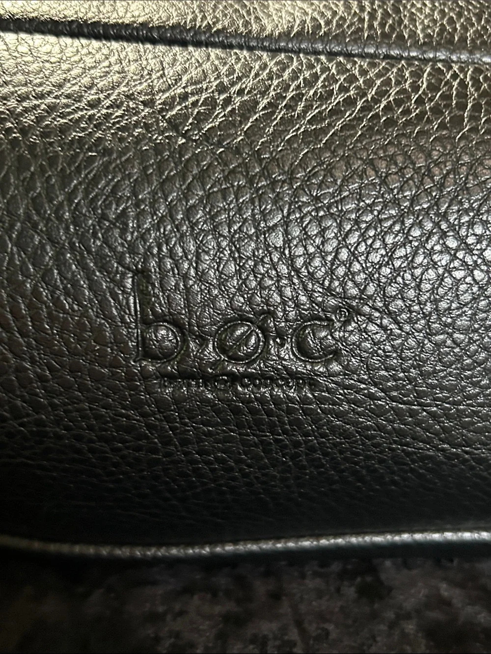 b.o.c. - Classic Black Leather Tote Bag